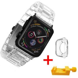 Transparant Jelly Ijs Hars Strap Voor Apple Horloge 38/40/42/44Mm Band Armband Voor Iwatch serie 5 4 3 2 Horlogeband Accessoires