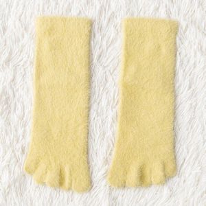 Dikke Vijf Vinger Sokken Winter Warm Plus Fluwelen Split Teen Sokken Soft Cozy Handdoek Kousen Floor Sokken Zweet-Absorberende slaap Sokken
