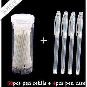 50Pcs Hoge Temperatuur Verdwijnende Pen Refill Voor Diy Patchwork Pu Leer Stof Marker Warmte Uitwisbare Pen Met Een Opslag doos