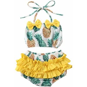 Girl Swimwear Kids Baby Girl Children Pineapple 2Pcs Swimwear Bikini Set Swimsuit Bathing Suit 1-5Y