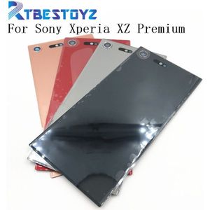 Batterij Back Cover Voor Sony Xperia XZ Premium Glas Achter Back Battery Cover Deur Behuizing Case XZP