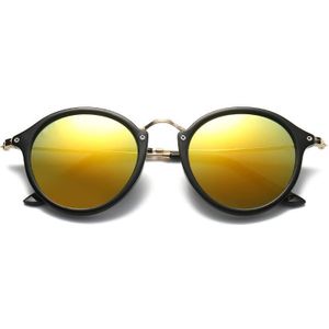 Retro Ronde Zonnebril Vrouwen Vintage Vrouwelijke Bril Luxe Cirkel Shades Zonnebril Gafas UV400