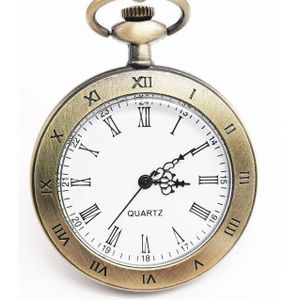 Unieke Mannen Vrouwen Vintage Zakhorloge Romeinse Cijfers Fob Horloge Glazen Wijzerplaat Ketting Hanger Klok Tijd met Ketting