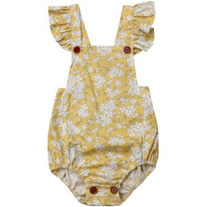 Emmababy Pasgeboren Baby Meisjes Zomer Mouwloze Casual Bloemen Romper Jumpsuit Kleding Sunsuit Outfits 0-24 m