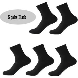 5 paar/heren bamboevezel sokken heren zweetabsorberend ademend medium buis sokken business casual grote maat 38-45