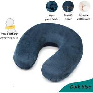 U-vormige Reizen Nekkussen Trage Rebound Memory Foam Soild Cervicale Kussen Auto Vlucht Trein Hoofd Rest Ondersteuning Vliegtuig Reizen