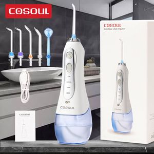 Cosoul Monddouche 300Ml Dental Water Flosser Grote Capaciteit Draadloze Draagbare Tanden Schoner Professionele Water Jet Thuisgebruik