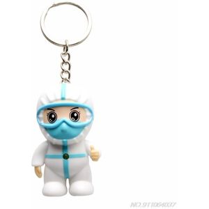 Anti-Epidemie Souvenir Witte Engel Sleutelhanger Cartoon Verpleegster Sleutelhanger Hanger Met Haak Thanksgiving Toy N11 20