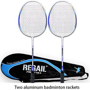 718a Aluminiumlegering Badminton Racket Bakken Verf Voor Metalen Twee-Kleur Racket Twee Stuk Training Badminton Racket Set outdoor
