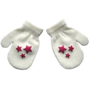 1 Paar Leuke Dot Ster Hart Patroon Wanten Jongens Meisjes Zachte Breien Warme Handschoenen Voor Kinderen Kids