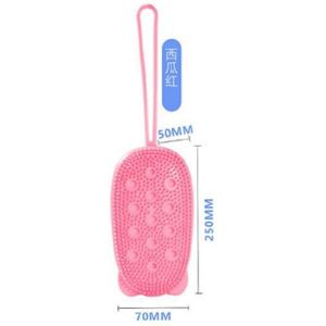 Siliconen Lichaam Scrubber Silicone Soft Langharige Bad Zachte Borstel Bubble Bad Borstel Ingebouwde Schoonmaken Zeep Siliconen Massage borstel