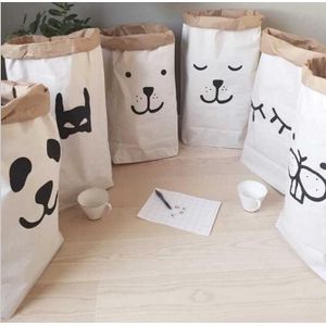 Opbergtas Grote Cartoon Zware Kraftpapier Kinderen Kamer Organizer Tas Patronen Wasserij Zakje voor Baby Speelgoed Clothings