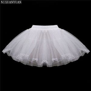 Petticoat Kinderen 3 Lagen Hoopless Korte Petticoats Bloemenmeisje Jurk Hoepelrok voor Kleine Meisjes/Kids/Kind Onderrok