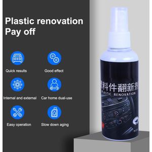 30Ml Interieur Plastic Plastic Onderdelen Wax Loopvlakvernieuwing Agent Hernieuwde Plastic Herstellen Onderhoud Middel Auto Interieur