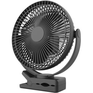 8 Inch Auto Elektrische Ventilator Verstelbare Speed Oplaadbare Cooling Fans Met Clip Voor Home Auto Vrachtwagen Kinderwagen