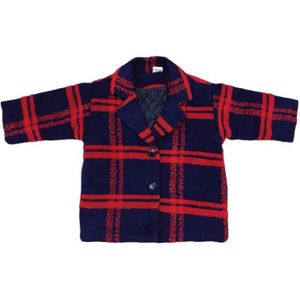 Baby Jongen Meisjes Wollen Jas Mode Plaid Kinderen Jassen Kinderen Bovenkleding Kleding Herfst Winter Warmer Dikke Jassen