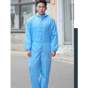 Herbruikbare Beschermende Pak Werk Overall Uniform Anti-Statische Hooded Stofdicht Jumpsuit Veiligheid Kleding Lab Overall Werk Suits
