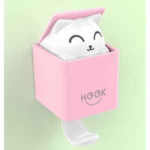 1 Pcs Muur Sterke Zuignap Leuke Kat Handdoek Hoeden Tas Sleutelhanger Haak Hangers Vacuum Sucker Koelkast Sticker nano Tape