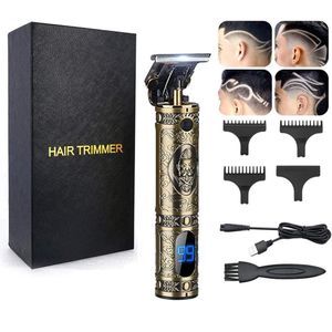 Usb Oplaadbare T9 Kaalhoofdige Tondeuse Lcd Elektrische Tondeuse Cordless Scheerapparaat Trimmer 0Mm Mannen Kapper Hair Snijden Machin