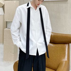 Xitao Zwart Eenvoudige Blouse Vrouwen Losse Mode Toevallige Band Koreaanse Stijl Herfst Lange Mouw Wit Shirt Godin ZP2239