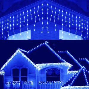 5M Waterdichte Outdoor Kerst Licht Droop 0.4-0.6M Led Gordijn Ijspegel Lichtslingers Garden Mall Dakranden Kerst lichten Indoor