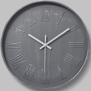Stille Romeinse Cijfers Wandklok Minimalistische Plastic Keuken Muur Horloge Grey Vogue Woonkamer Montre Murale Home Decor AB50WC