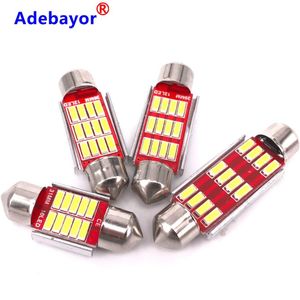 100Pcs Festoen 31Mm 36Mm 39Mm 41Mm C5W Canbus Geen Fout Auto Licht 12SMD 4014 Led auto Interieur Dome Leeslamp Gemengde