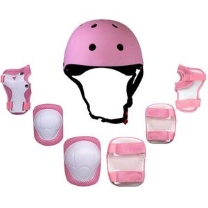 7 Pcs Kid Kind Rolschaatsen Fietshelm Knie Pols Guard Elleboog Pad Set Voor Fiets Helm Bescherming Veiligheid Guard fietsen Pad