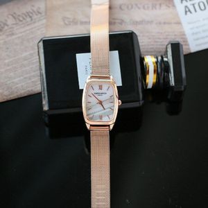 Rechthoek Dames Horloges Magical Dial Vrouwen Mode Quartz Horloge Luxe Rose Gold Steel Mesh Band Vrouw Klok