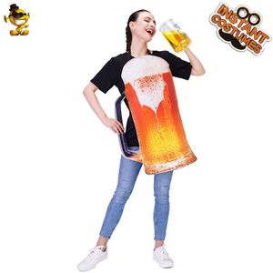 Unisex Oktoberfest Kostuum Rollenspel Bier Festival Tuniek Carnaval Vrouwen En Mannen Bier Cup Kleding Cosplay Kerst Kostuum