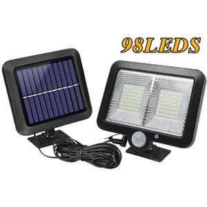 98 Led Solar Motion Sensor Licht Outdoor IP65 Waterdichte Solar Wandlamp Emergency Led Verlichting Voor Tuin Decoratie Spotlight
