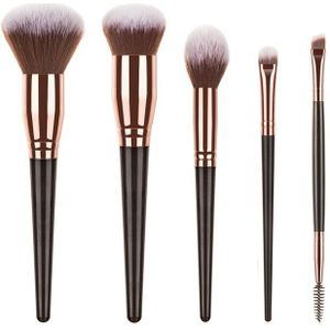 Loybj 5/7Pcs Make-Up Kwasten Beauty Tool Set Cosmetische Powder Foundation Blush Contour Oogschaduw Wenkbrauw Wimpers Make up Borstel