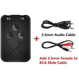 Bluetooth Ontvanger Zender 2 In 1 Stereo Aptx Wireless Aux Audio Ontvanger 3.5Mm Jack Rca Auto Adapter Voor Tv pc Bt 5.0, 4.2