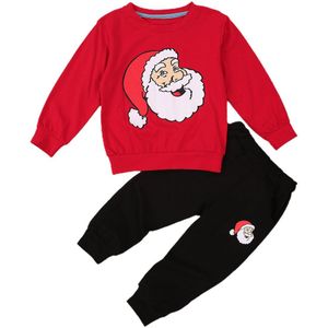 Citgeett Herfst 2-7Y Xmas Kids Jongens Kleding Sets Cartoon Santa Print Trui Lange Mouw Sweatshirt Tops Broek Kerst 2 Stuks