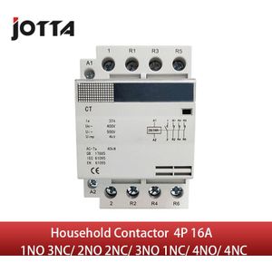 4P 16A 220 V/230 V 50/60Hz Din Rail Huishoudelijke Ac Schakelaar 1NO 3NC/ 2NO 2NC/3NO 1NC/4NO/4NC