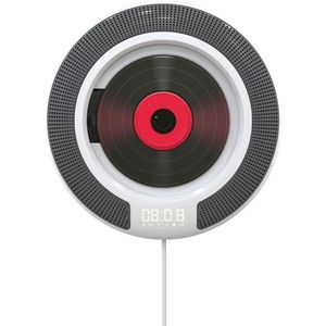 Draagbare Cd Speler Met Bluetooth Wandmontage Fm Radio Ingebouwde Hifi Luidsprekers Met Afstandsbediening Hoofdtelefoon Jack