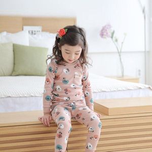 Kinderen Lange Mouw Bloemenprint Ondergoed Meisjes Pyjama Homewear Leisure Sets Nachtkleding Nachtkleding