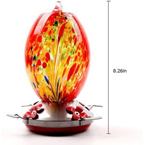 Glas Metalen Kolibrie Vogel Water Feeder Fles Opknoping Hummingbird Feeder Drinker Tuin Outdoor Haak Vogel Voeden Benodigdheden