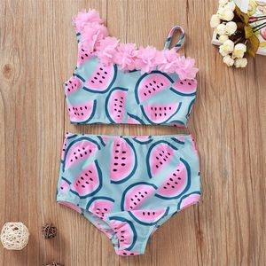 Zomer Baby Meisjes Badmode Kleding Sets Kids Baby Meisjes Watermeloen Print Badmode Badpak Bikini Outfits Beach Badpakken