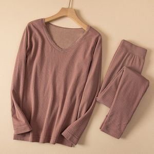 Thermisch Ondergoed Set Winter Vrouwen Lange Onderbroek Sets Fleece Warm Houden In Koud Weer En Herfst Broek Set