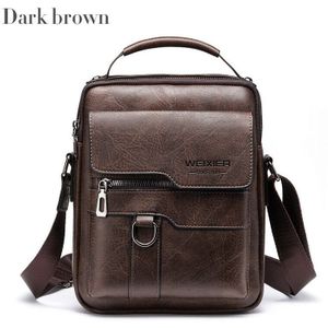 Mannen Schoudertas Voor 26Cm Ipad Pu Lederen Business Mannen Messenger Bags Grote Man Crossbody Tas Waterdichte Rugzak tas