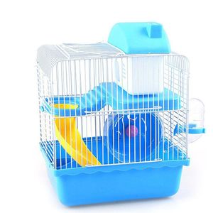 1 Pc Hamster Kooi Dubbele Lagen Multifunctionele Praktische Huisdieren Huis Voor Chinchilla Muis Gouden Beer 66CY