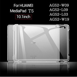 Schokbestendig Siliconen Case Voor Huawei Mediapad T5 10 10.1 AGS2-W09/L09/L03/W19 Transparante Rubber Cover flexibele Bumper