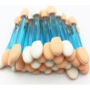 30 Pcs Wegwerp Oogschaduw Borstels Dubbelzijdige Spons Nylon Sets Oogschaduw Borstels Makeups Voor Cosmetische Applicator Make