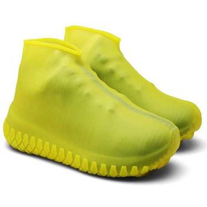 1 Paar Outdoor Siliconen Fietsen Anti Slip Schoen Cover Herbruikbare Regen Waterdichte Dikke Overschoenen Mannen Vrouwen Reizen Laarzen Protector