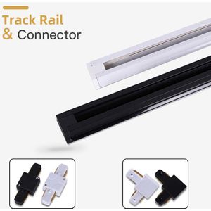 2 stks/partij Led Track Lichten Spot Led Rail Straight/Hoek Connector verlichtingsarmaturen 2-draad Rail voor LED track Lampen Spots