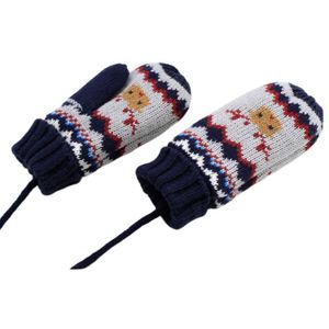 Kids Baby Winter Christmas Reindeer Pompom Oorklep Beanie Cap Lange Sjaal Handschoenen AXYD