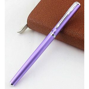 Zwart/Roze/Paars Metalen Vulpen Kantoorbenodigdheden Classic 0.38 Penpunt Schrijven Inkt Pennen Voor Relatiegeschenk