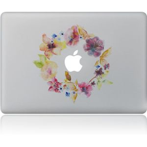 Abstracte aquarel krans Gier stijl Vinyl Decal Laptop Sticker Voor DIY Macbook Pro Air 11 13 15 inch Laptop Skin