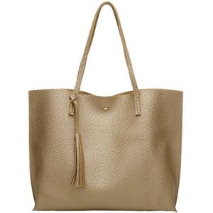 Vrouwen Casual Schoudertas Handvat Tas 7 Kleuren Dame Grote Capaciteit Purse Tassel Leer Vrouwelijke Grote Tote